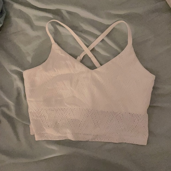 Beyond Yoga Tops Beyond Yoga White Mesh Bra Poshmark